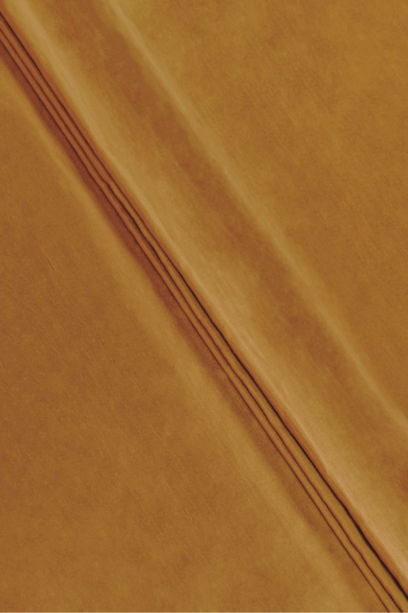 Silk shandong old gold with burgundy twotone