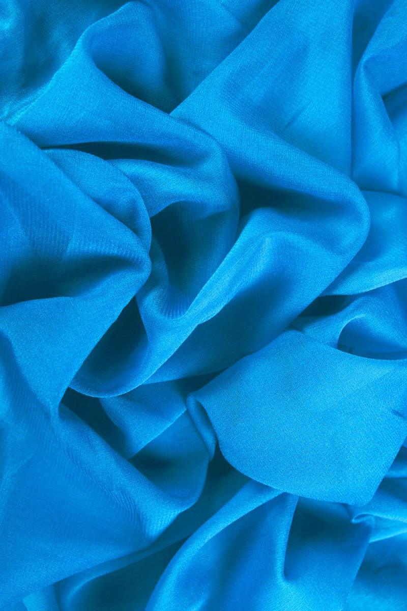 Thin georgette polyester blue