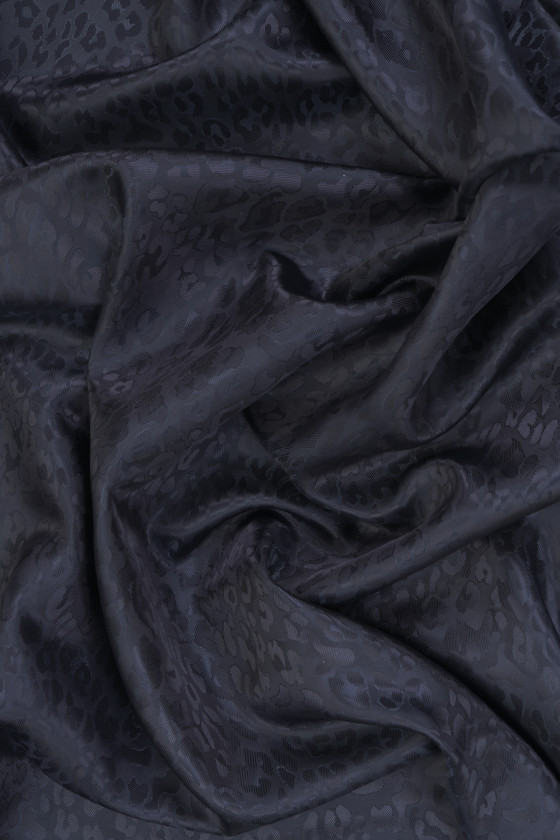 Jacquard-Futter marineblauer Leopardenprint