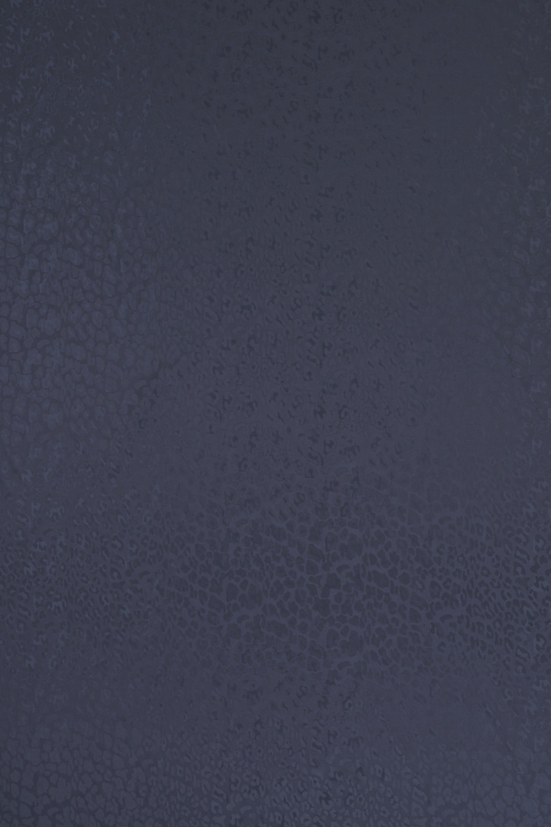 Jacquard lining navy blue leopard print