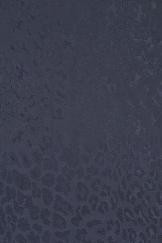 Jacquard lining navy blue leopard print