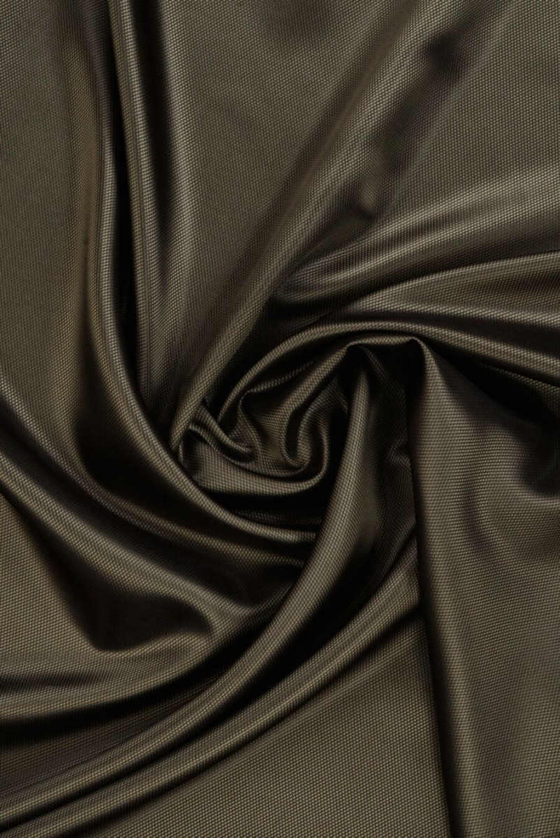 Jacquard vooder, kahetooniline tume oliivivärv KUPON 140 cm