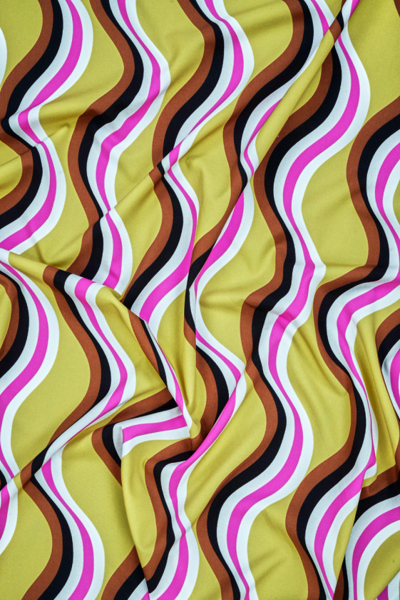 Polyester fabric in waves