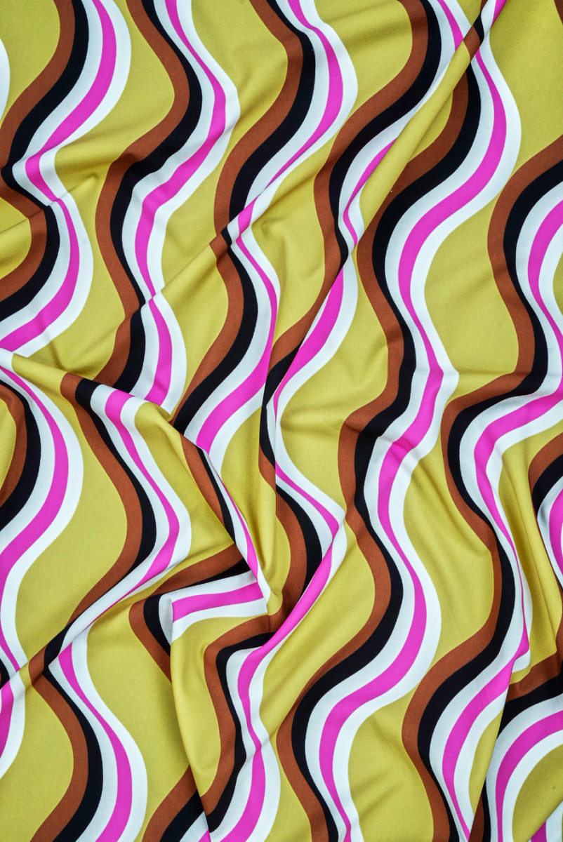 Polyester fabric in waves