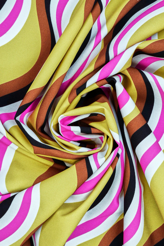 Polyester fabric in waves