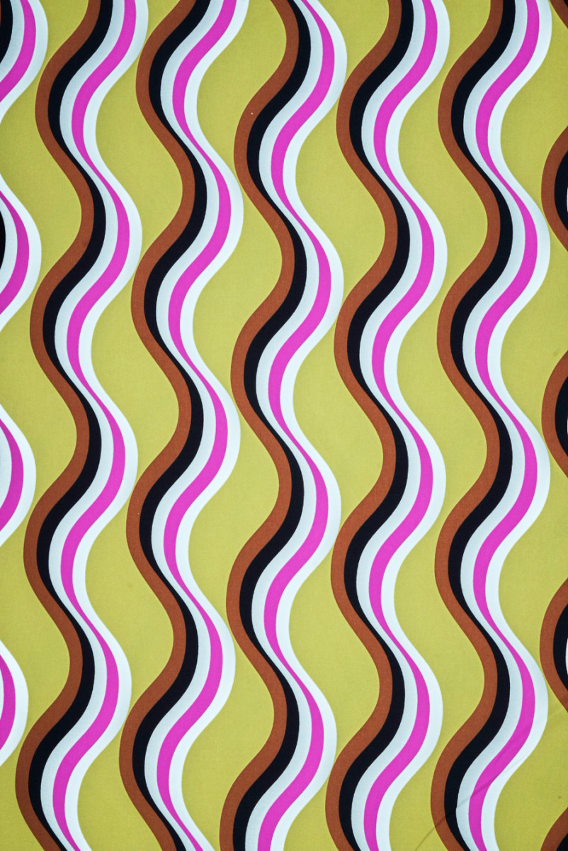 Polyester fabric in waves