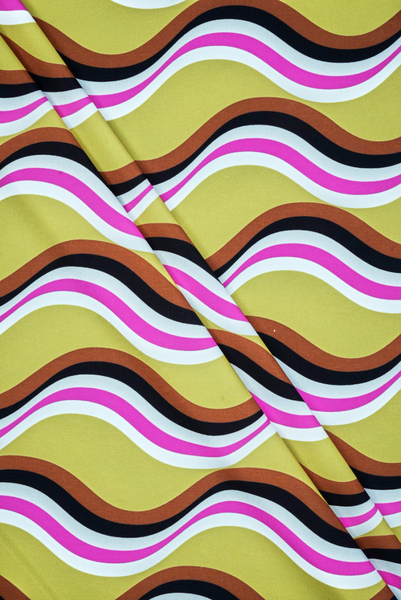 Polyester fabric in waves