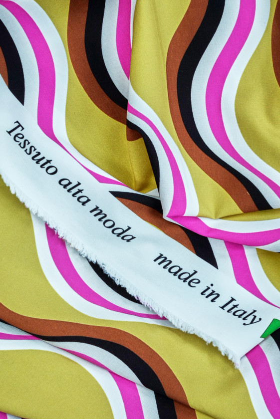 Polyester fabric in waves