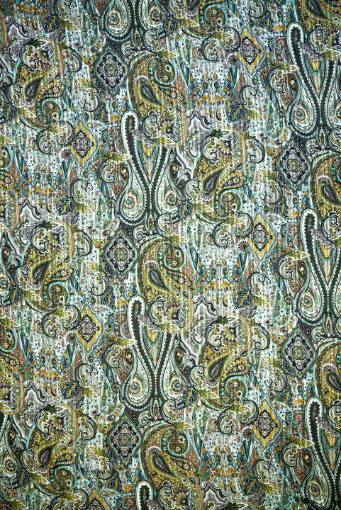 Polyester chiffon with oriental patterns