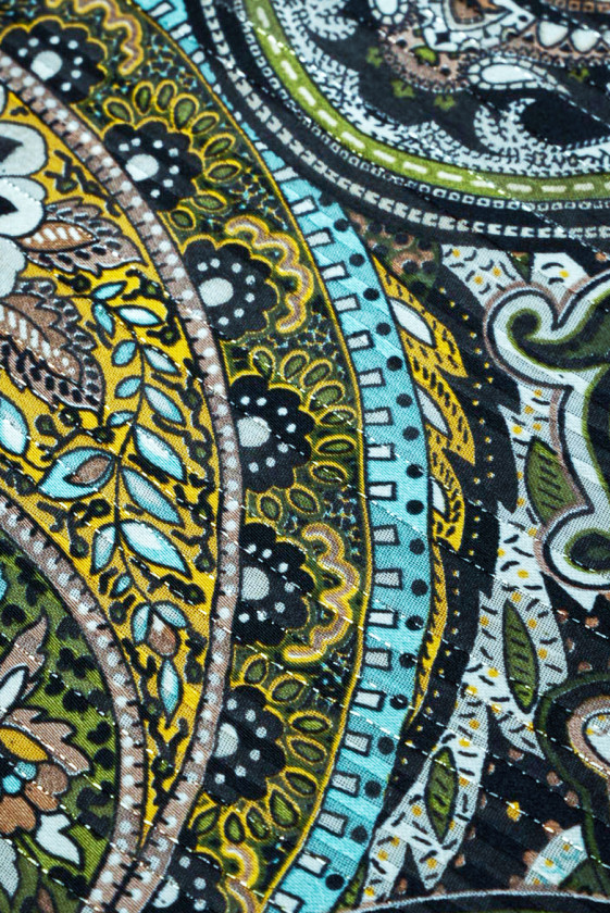 Polyester chiffon with oriental patterns