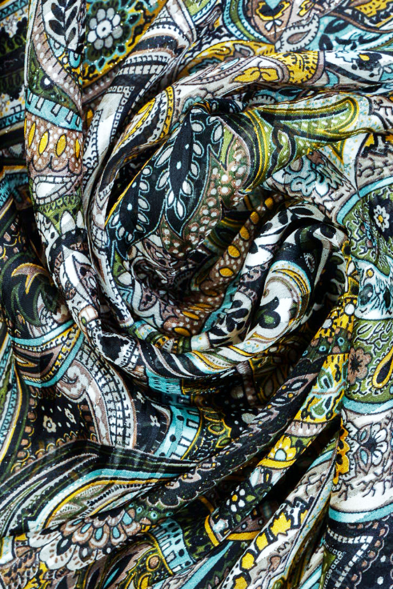 Polyester-Chiffon mit orientalischen Mustern