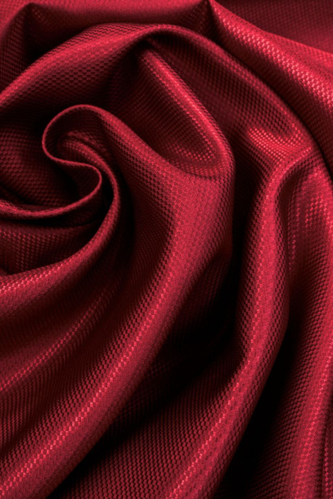Jacquard foring silke rød