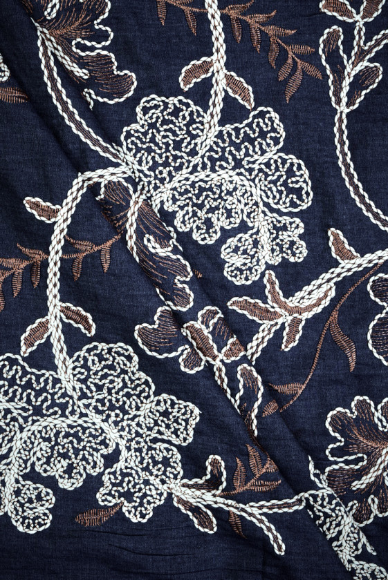 Wiskoza jeansowa w liście...