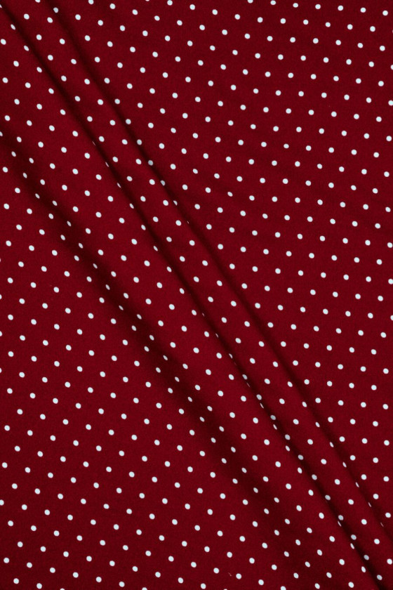 Burgundy viscose with small...