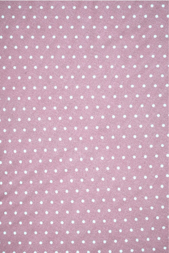 Lilac-pink viscose with small polka dots