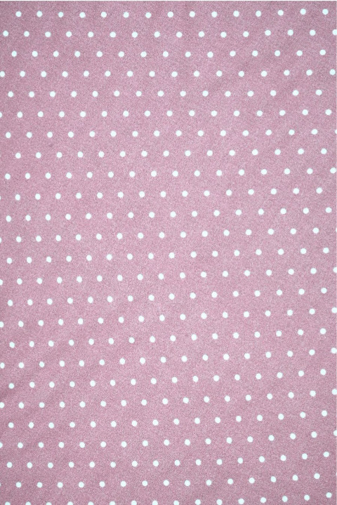Lilac-pink viscose with small polka dots
