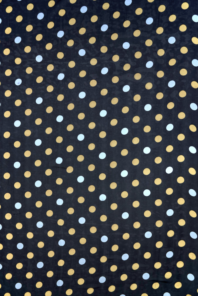 Muslin and viscose silk with polka dots