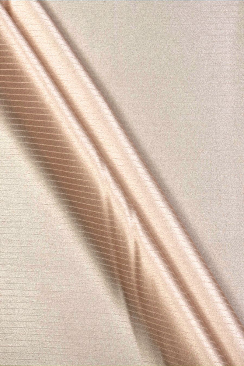 Beige silk satin with jacquard stripes