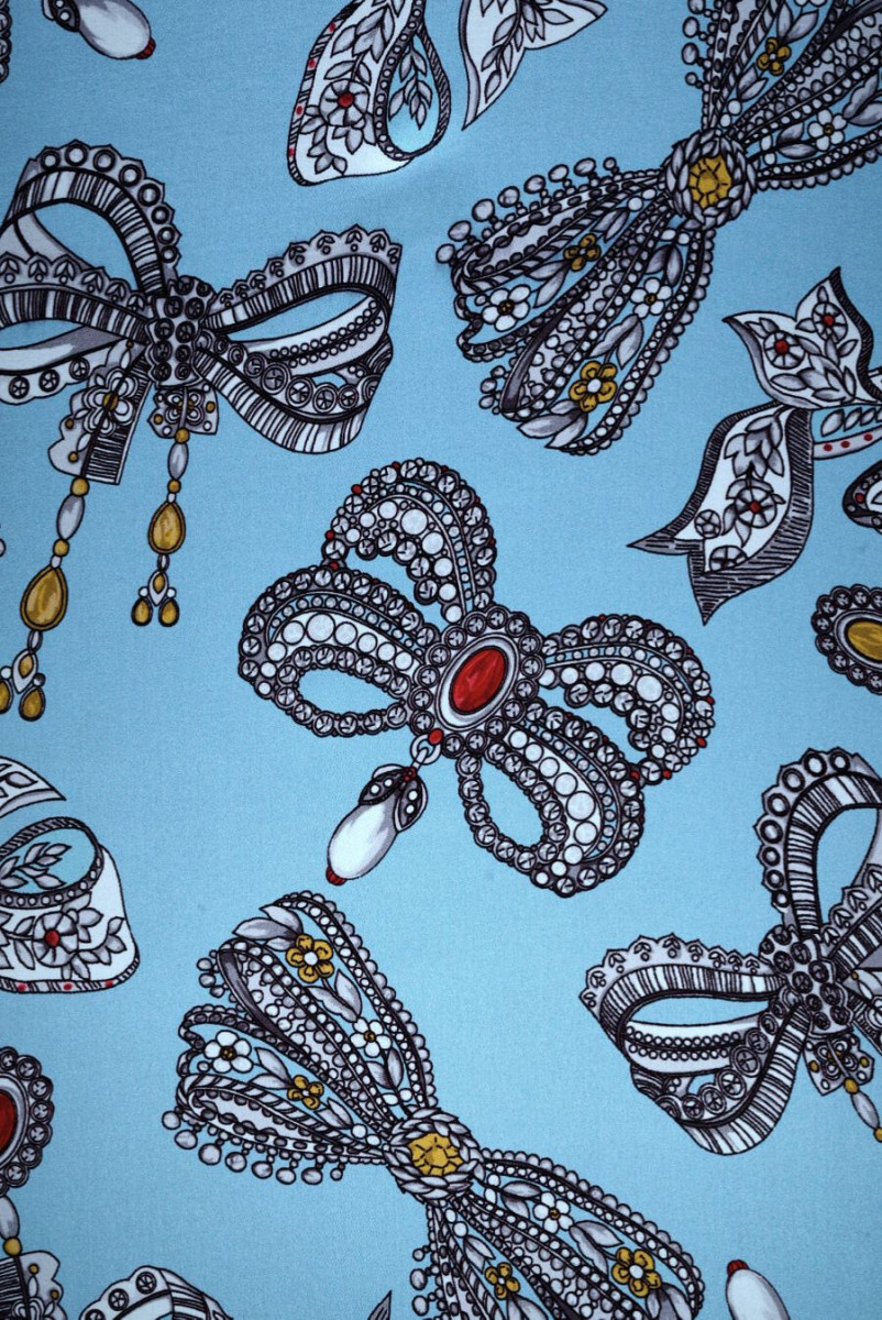 Silk Satin Grey-Blue Jewelry Bows