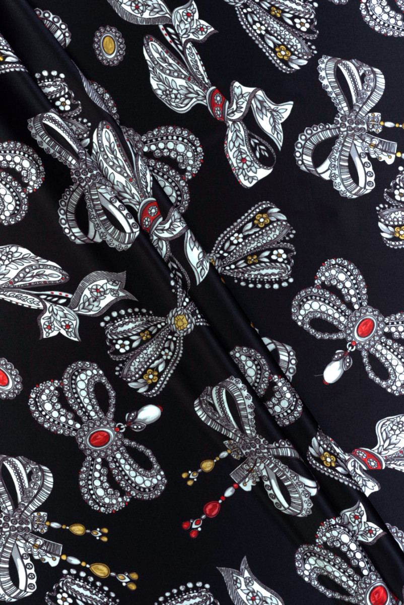 Black Silk Satin Jewelry Bows