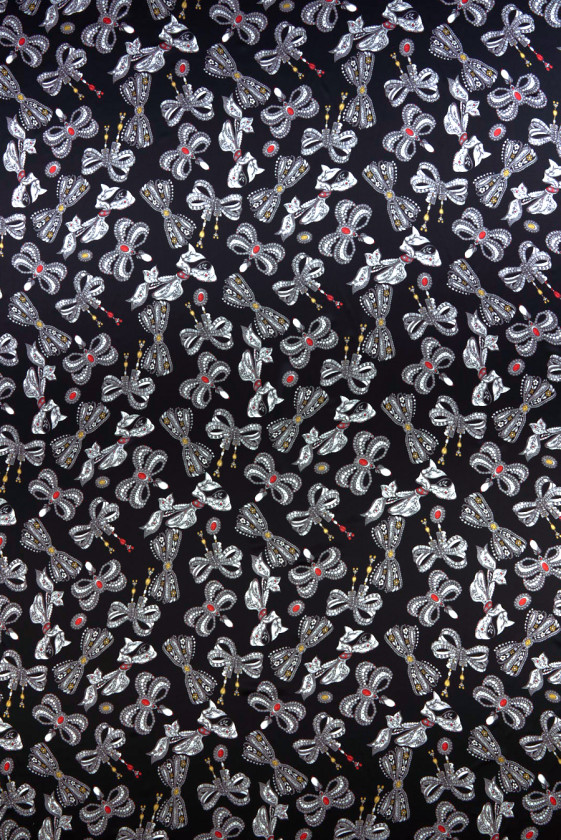 Black Silk Satin Jewelry Bows