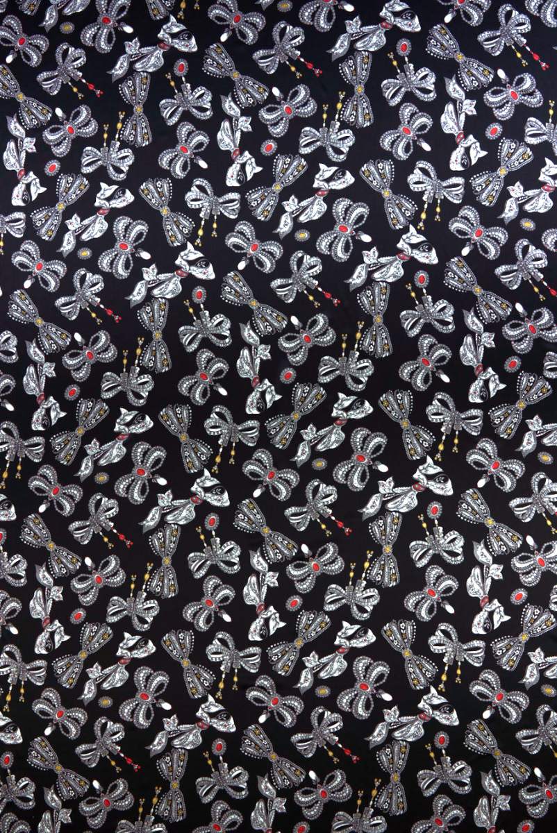 Чорні шовкові атласні ювелірні банти