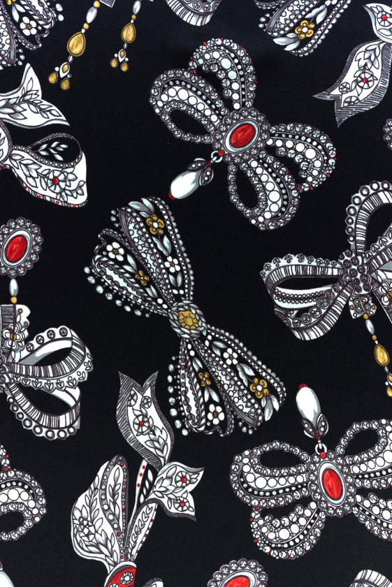 Black Silk Satin Jewelry Bows