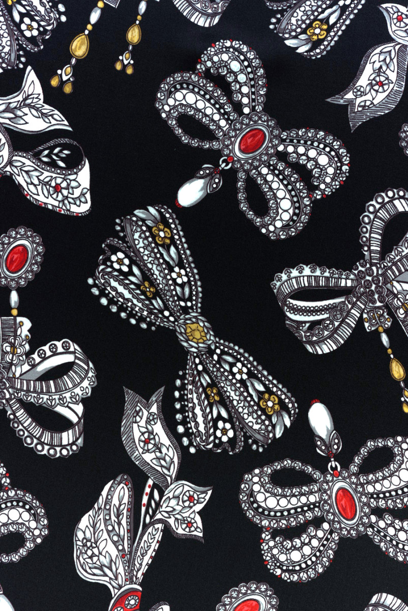 Black Silk Satin Jewelry Bows