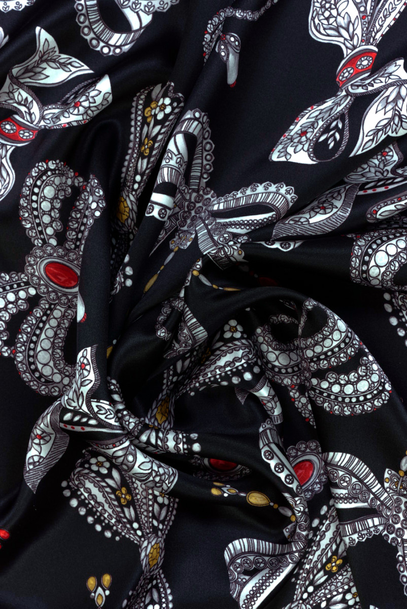 Black Silk Satin Jewelry Bows