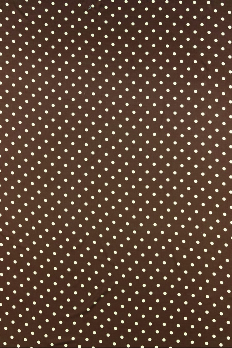 Brown viscose with pea dots ecru COUPONS