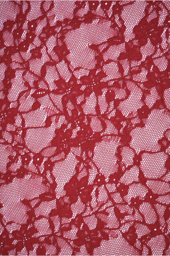 Elastic lace red