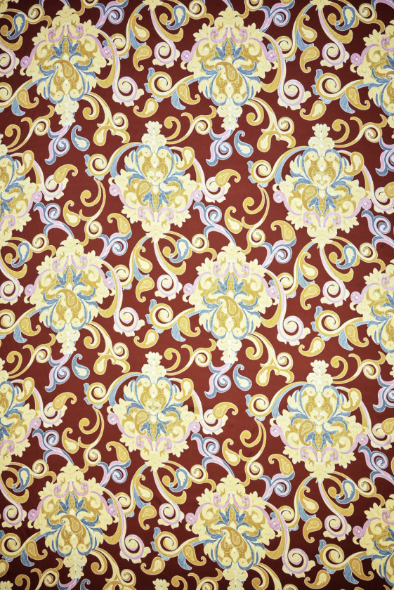 Brown viscose with large ornaments