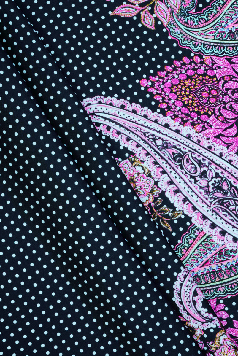Viscose dots and paisley...