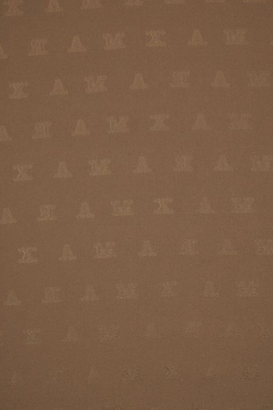 Elastic lining signed dark camel