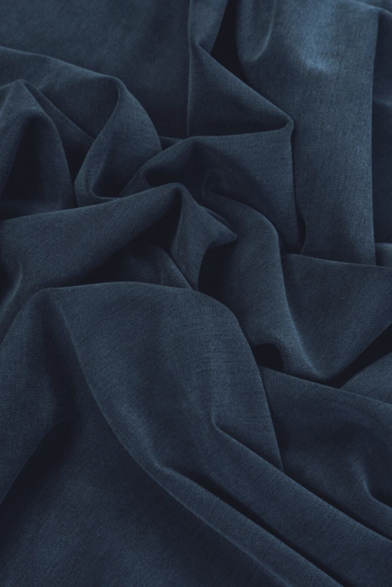 Cupro Baumwolle Marineblau