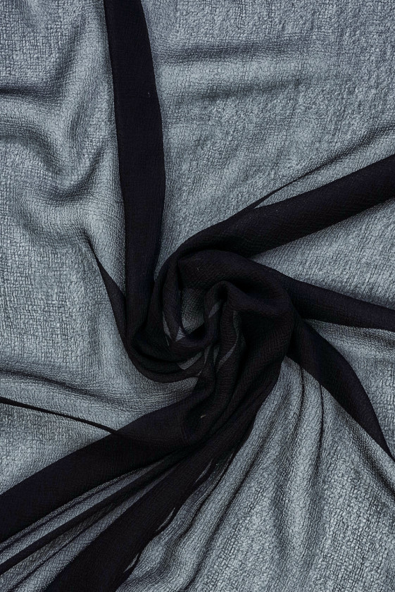 Schwarzer Seidenchiffon