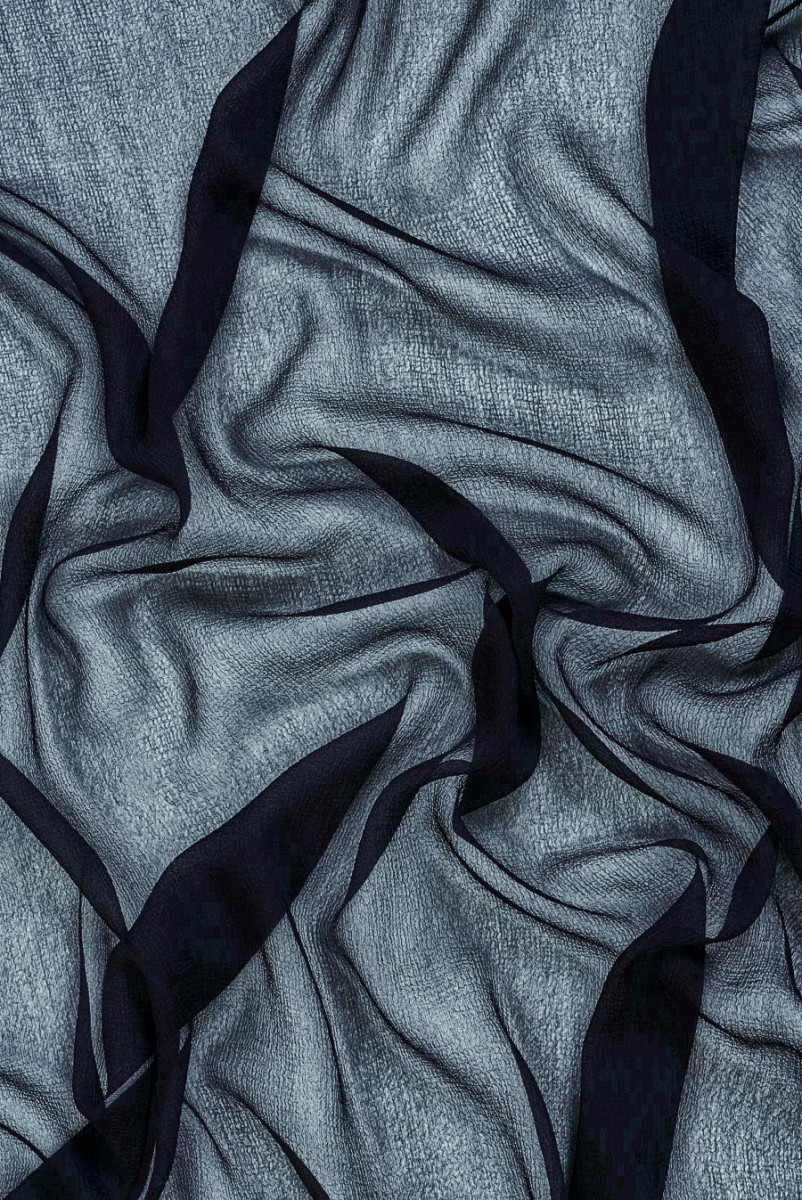 Black silk chiffon