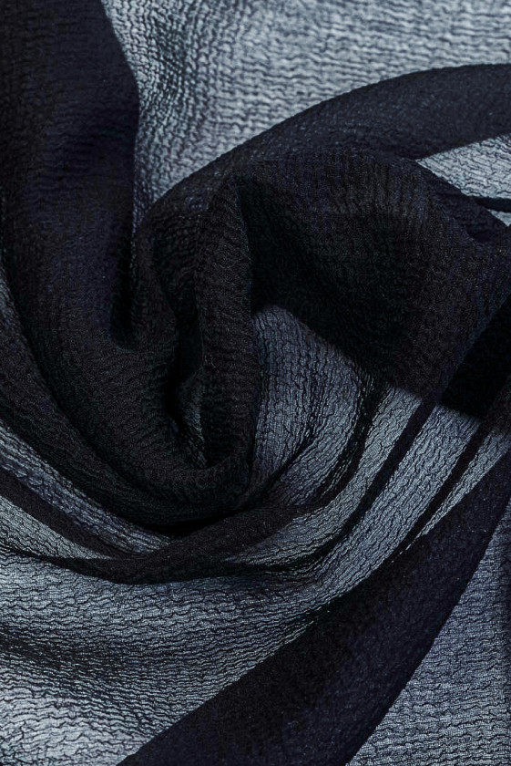 Black silk chiffon