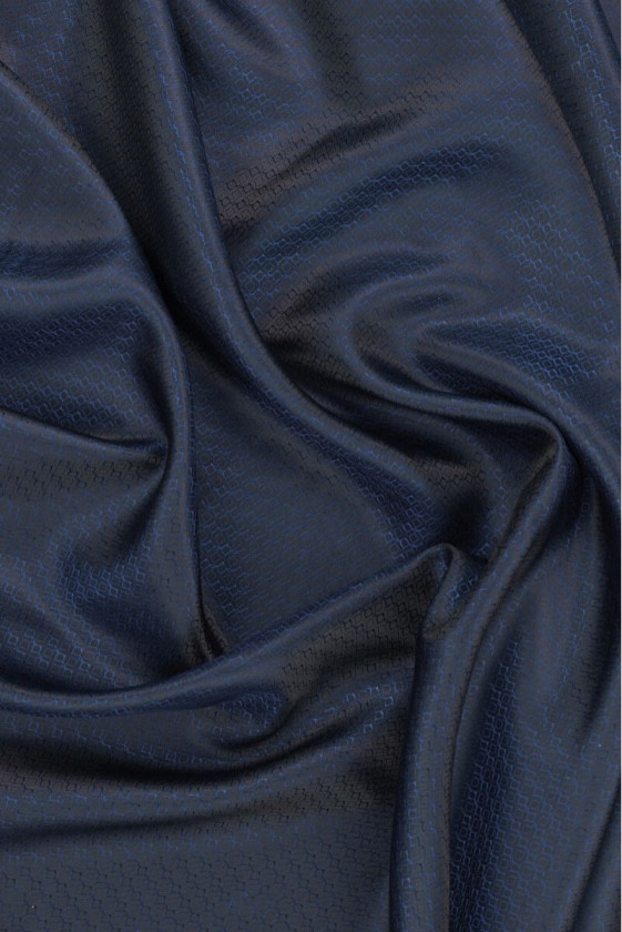 Jacquard lining, small diamonds, navy blue