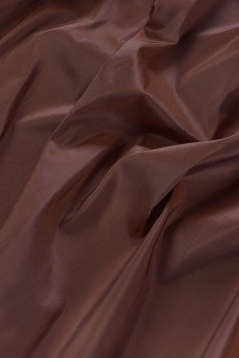 Taffeta taffeta silk brown with burgundy