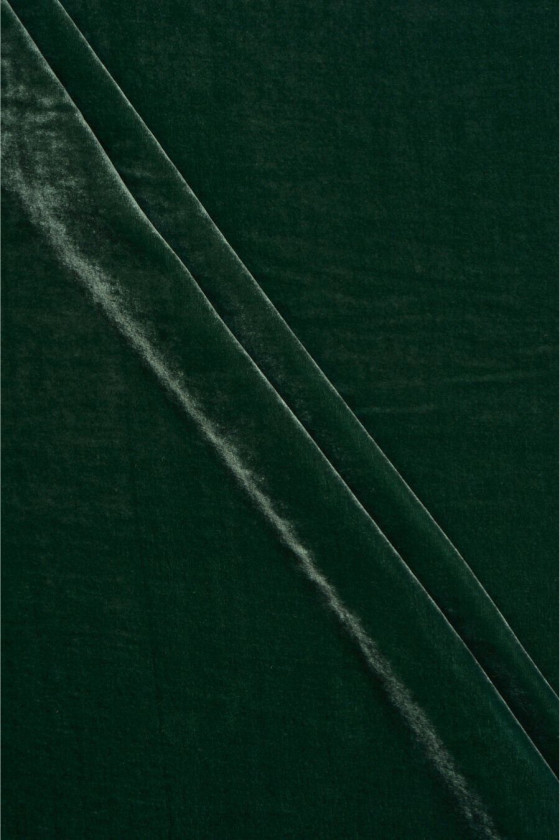 Velour with silk dark green...