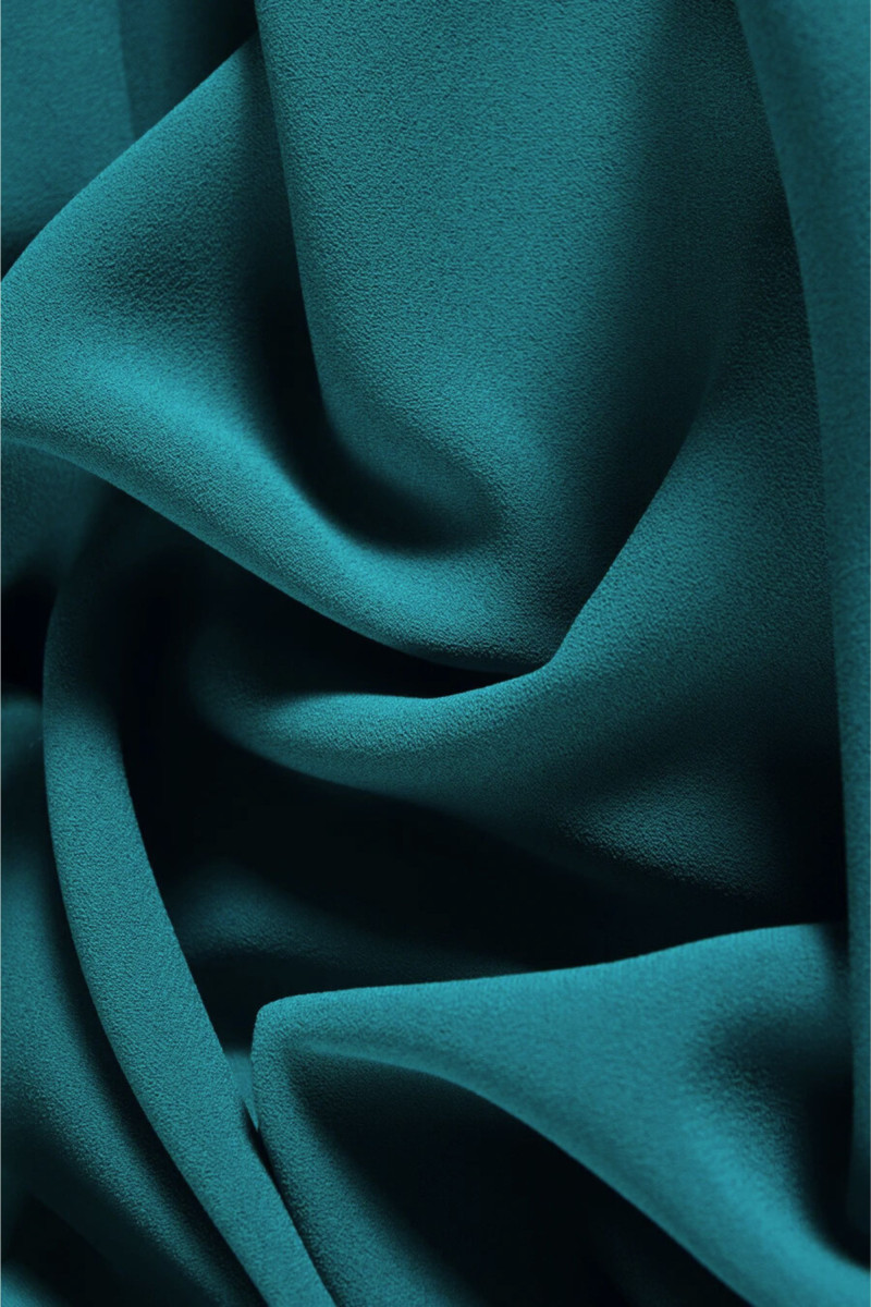 Georgette ARMACADI marineblau COUPON 80 cm