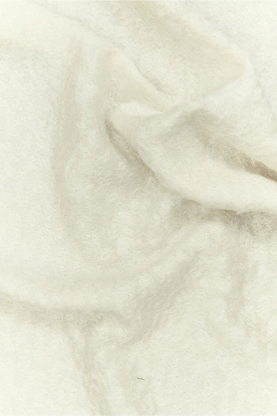 Coat wool with alpaca ecru