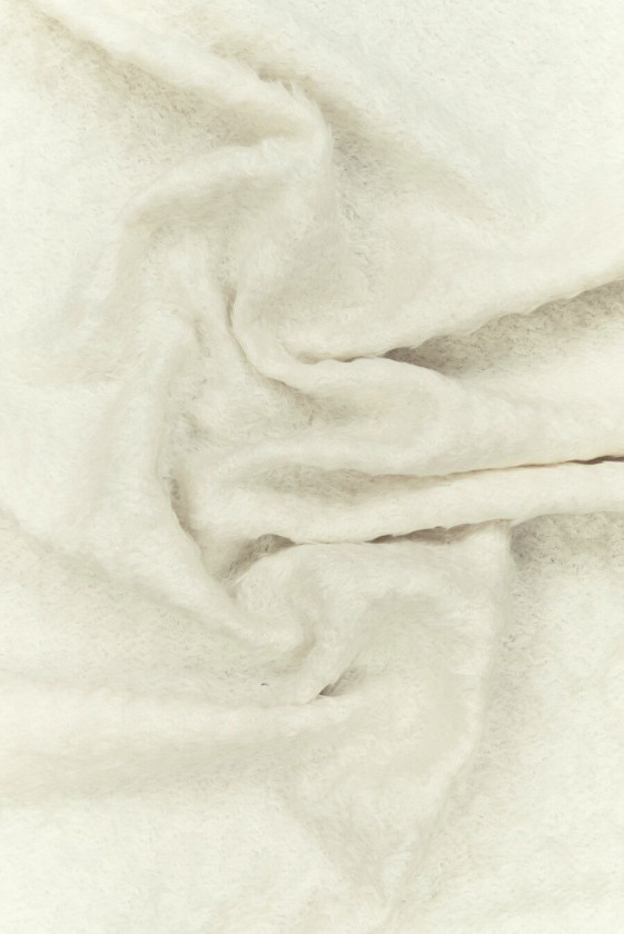 Coat wool with alpaca ecru