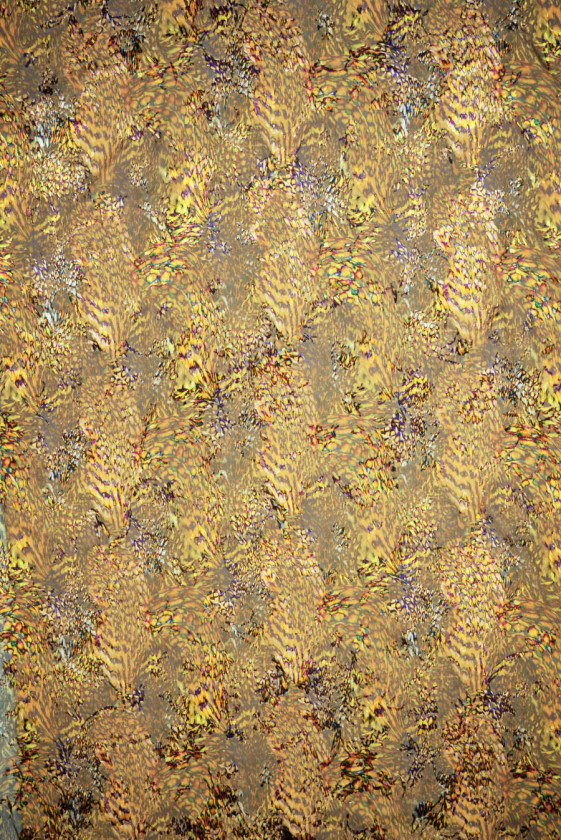 Silk with viscose devore red-purple