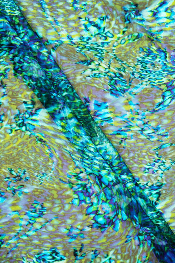 Seide mit Viskose Devore...