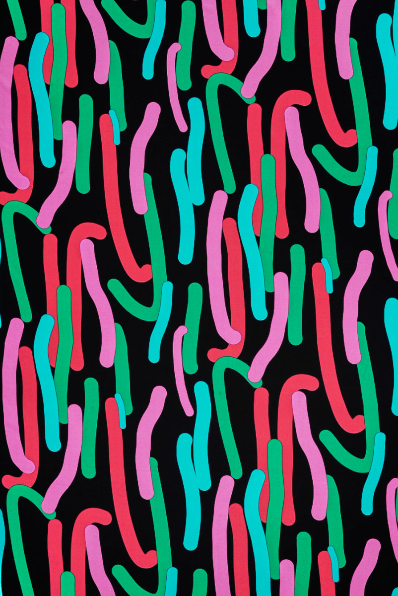 Crepe silk colorful tubes