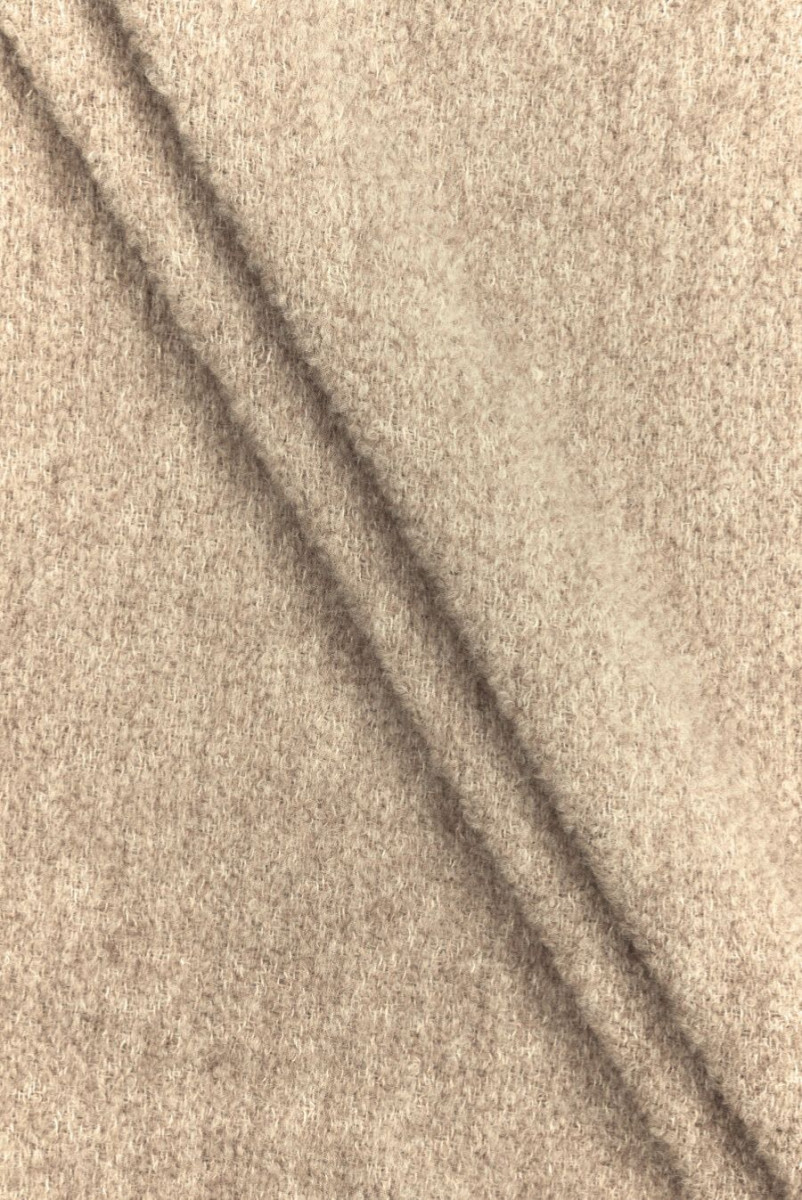 Coat wool with alpaca beige