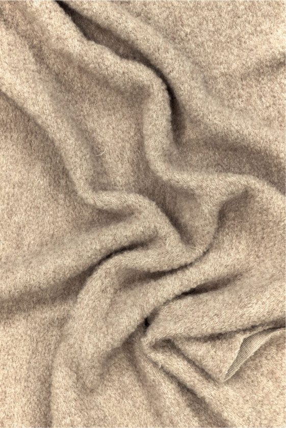 Coat wool with alpaca beige