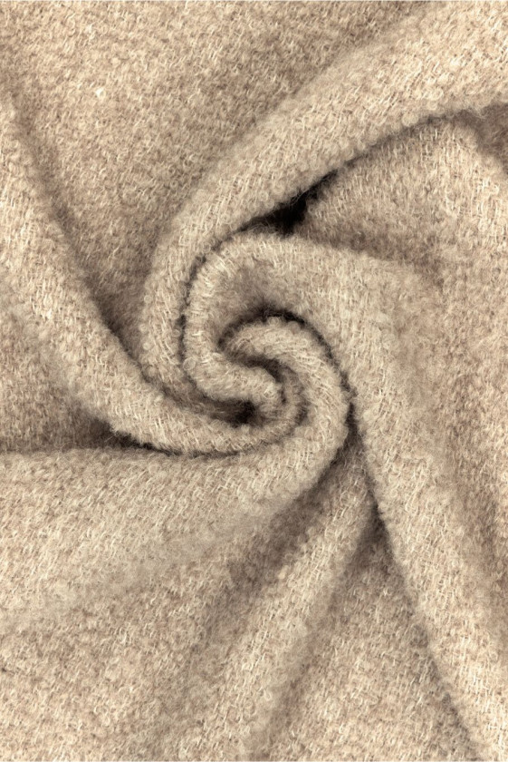 Coat wool with alpaca beige